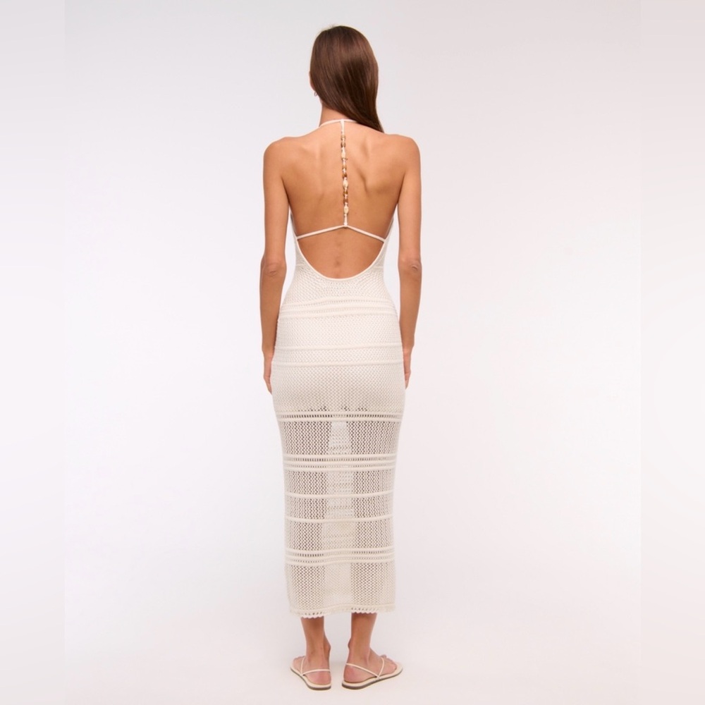 Abercrombie & Fitch Beaded Crochet Style Maxi Dress - Picture 3 of 8
